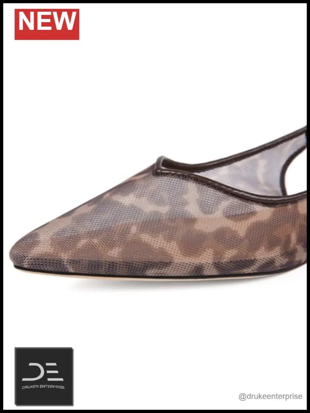 Mesh Slingback Ballet Flats Pointed Toe Slip On Low Heels Casual Work